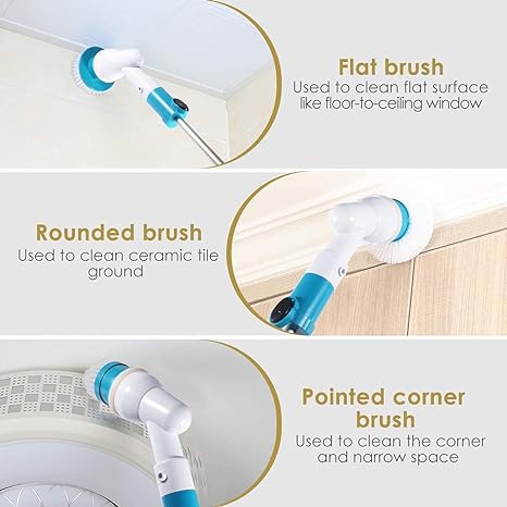 3-in-1 Electric Spin Scrubber – Powerful, Cordless Cleaning Tool for Bathroom, Kitchen & Floors