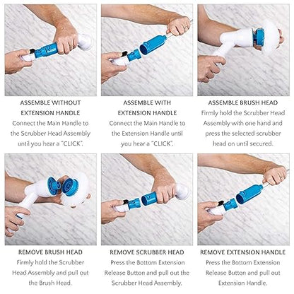 3-in-1 Electric Spin Scrubber – Powerful, Cordless Cleaning Tool for Bathroom, Kitchen & Floors