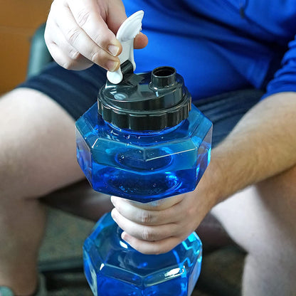 1.5L Dumbbell Shape Water Bottle – Large Capacity Gym & Fitness Sports Bottle