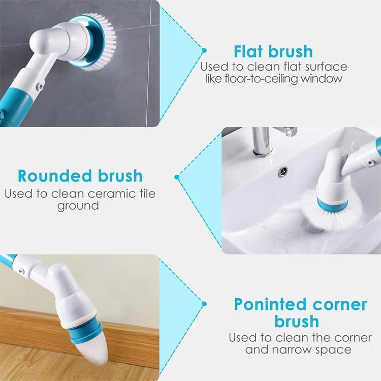 3-in-1 Electric Spin Scrubber – Powerful, Cordless Cleaning Tool for Bathroom, Kitchen & Floors