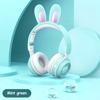 Wireless Rabbit Ear Headphones - Luminous & Extendable Wheat Design for Ultimate Comfort | Perfect for Kids & Teens