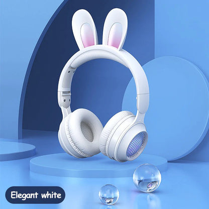 Wireless Rabbit Ear Headphones - Luminous & Extendable Wheat Design for Ultimate Comfort | Perfect for Kids & Teens